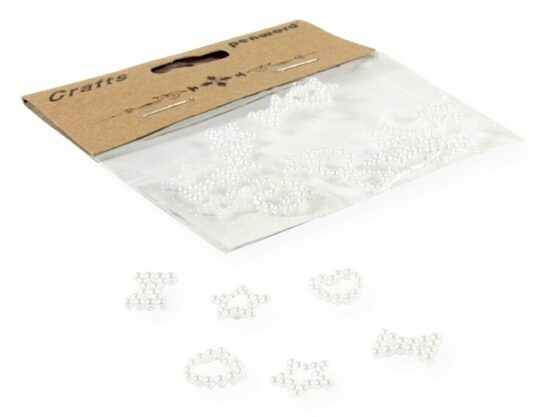 Dekoracija rankdarbiams iš perlų, įv.formų 30vnt., DP01 PENWORD
