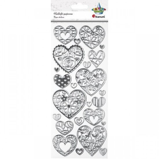Lipdukai “Širdelės” 24vnt. (popierius) TITANUM