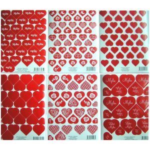 Lipdukai 16×12 širdelės