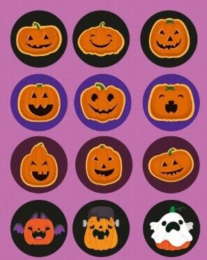 Lipdukai Buh Halloween Pumpkins