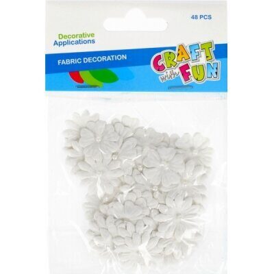 Dekoracija "Gelės" baltos spalvos 48 vnt CRAFT-FUN