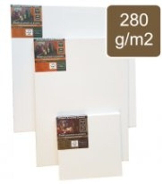 	 Drobė gruntuota ant porėmio, 280 gr. medvilnė, 50x70 cm