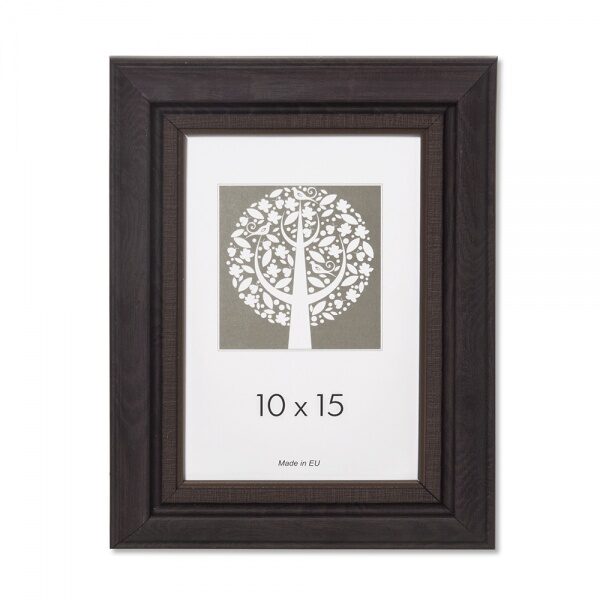 Rėmelis 10x15 plast 1306013 FAUSTA rudas 30 mm