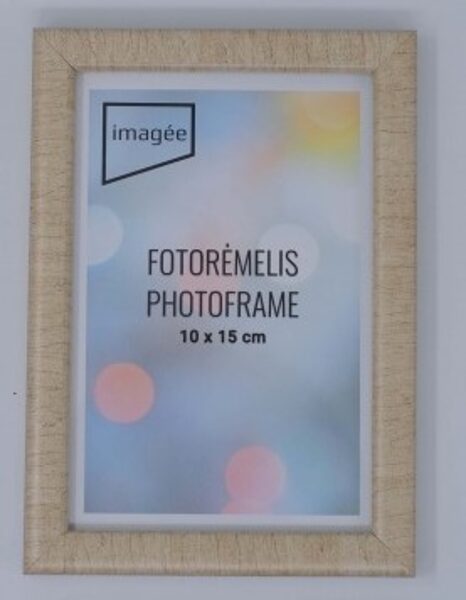 Rėmelis 10x15 plast 10-029 šv. rudas su ruoželiais  14mm