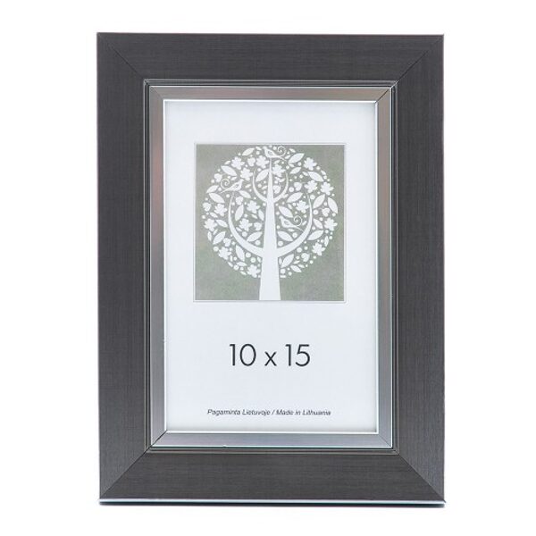 Rėmelis 10x15 plast 1305002 GLORIA pilkas 28mm