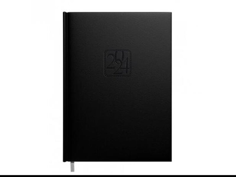 Darbo knyga A5 Baladek 2024 m. , kietu PVC viršeliu, juoda