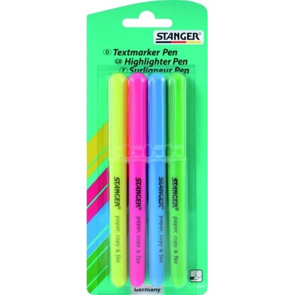 STANGER Teksto žymekliai 1-3 mm, 4 spalvų