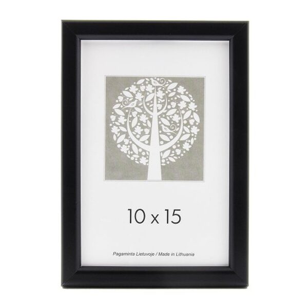 Rėmelis 10x15 plast 1303031 Aura juodas 14mm