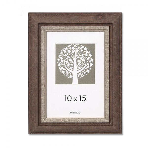 Rėmelis 10x15 plast 1306015 FAUSTA šv. rudas  30 mm