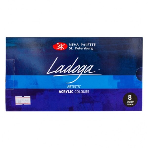 Akrilinių dažų rinkinys LADOGA 8 sp. po 18 ml.