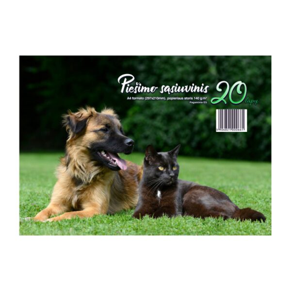 Piešimo sąsiuvinis A4, 120g. 20 lapų