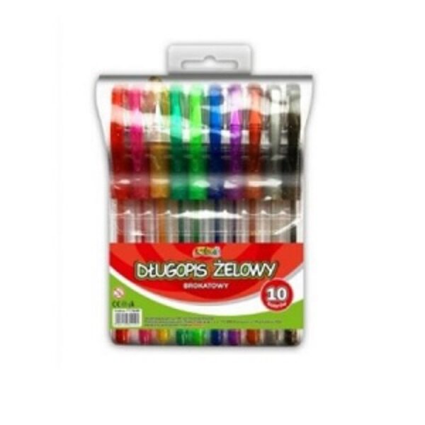  Geliniai rašikliai glitter "Penmate", 10 spalvų su blizgučiais