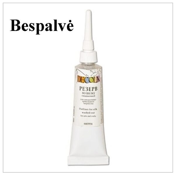 Šilko dažų kontūras (rezervas) neišplaunamas vandeniu DECOLA 18 ml