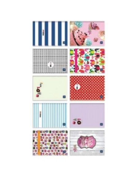 Užrašų knygutė A7/80 lapų INTERDRUK, langeliais