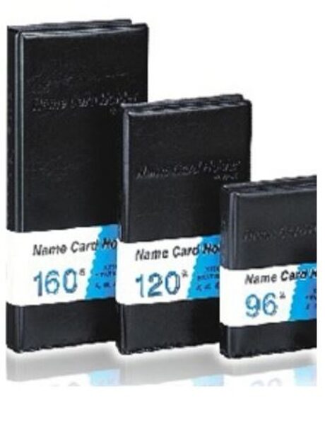 Telpa 96 vizitinės	 Vizitinių kortelių dėklas, plastikinis viršelis juodos spalvos.