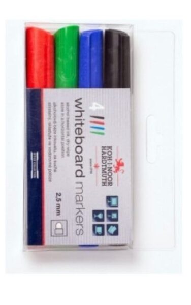 Žymeklių rinkinys lentai apvaliu galu, 4 vnt, Koh-I-Noor