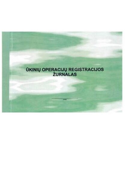 Ūkinių operacijų registravimo žurnalas F-2 II