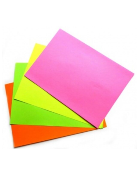 Spalvotas popierius A4, 100 lapų, penkių neoninių spalvų