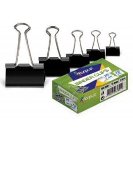 Spaustukai Forpus, 41mm, juodi 1 vnt