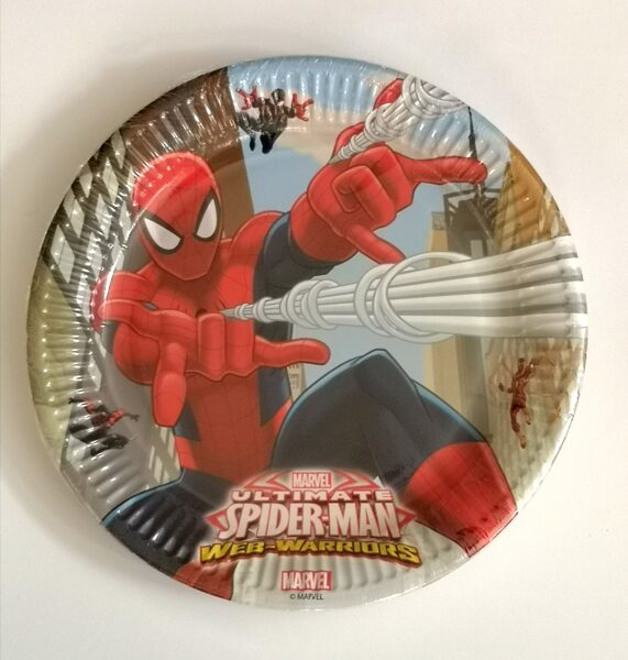 Lėkštutės Spider-man, 23 cm, 8 vnt
