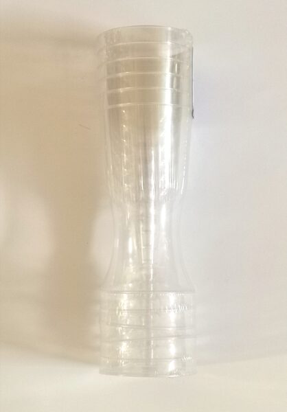 Taurės šampanui plastikinės, 120ml, 6vnt skaidrios 