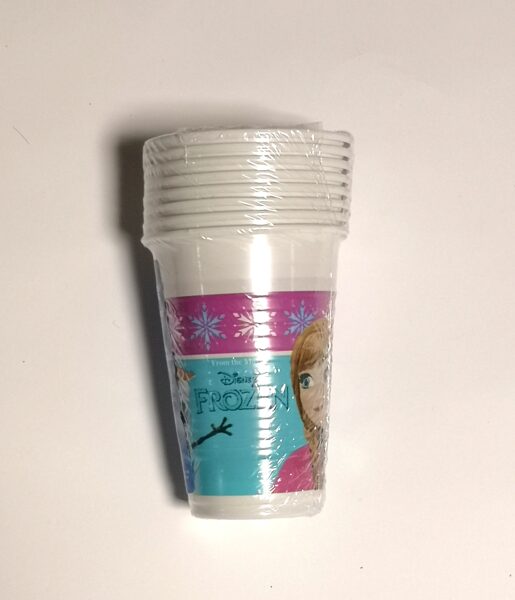 Puodeliai Frozen plastikiniai, 8vnt, 200ml
