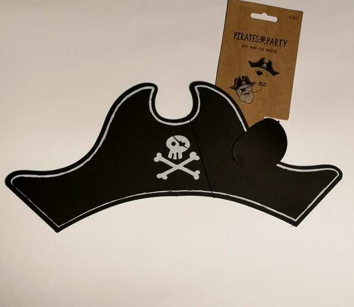 Pirato kepurė su raiščių, kartoninė