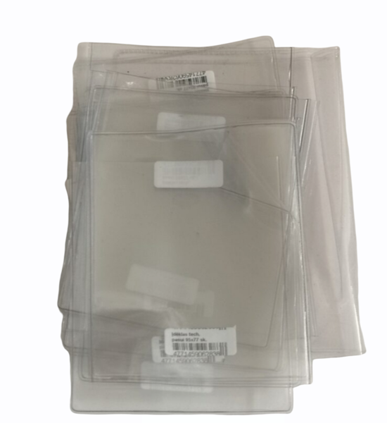  Plastikinis deklas pažymėjimui, skaidrus  9x7,5 cm