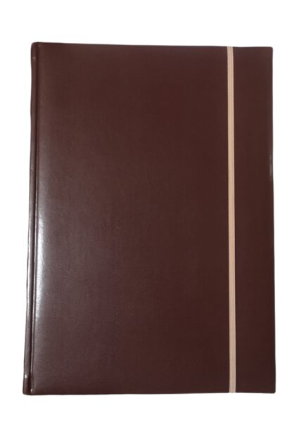 Kontorinė knyga "Premium" A4/96l, 80gr. su guma, langeliais, ruda