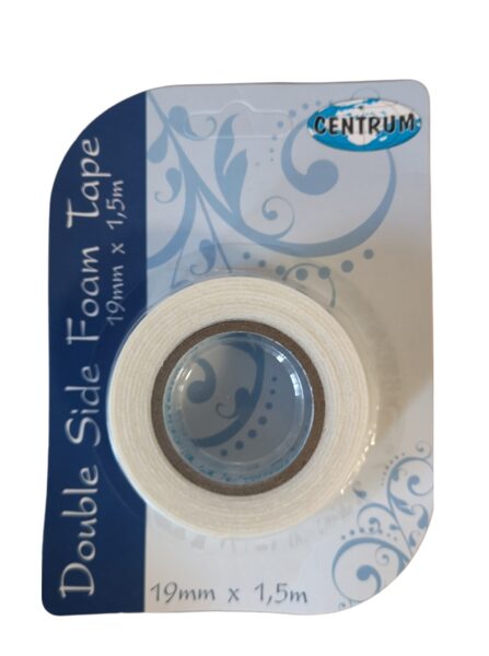 Lipni juostelė Centrum, 19mmx1,5m, dvipusė 