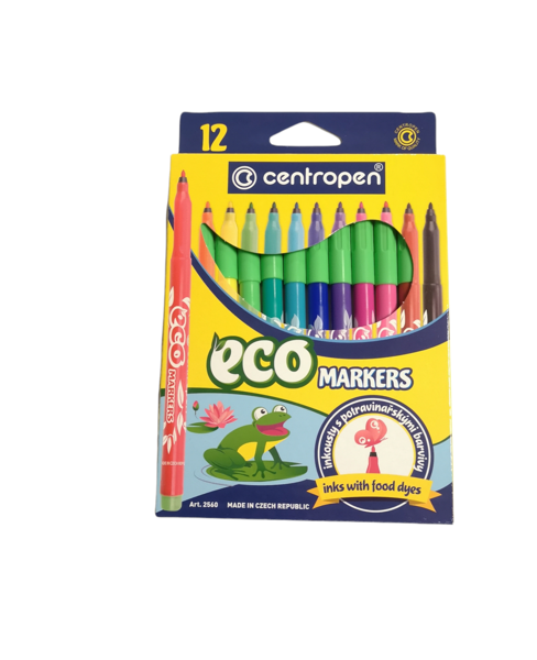 Flomasteriai "EKO" Centropen, 12 spalvų