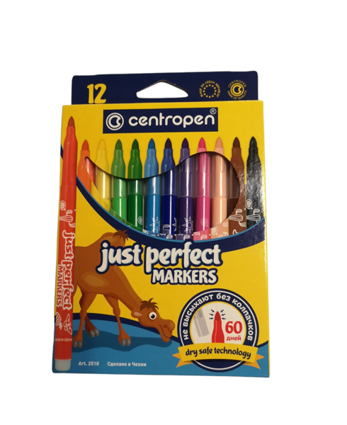 Flomasteriai "Just Perfekt" Centropen, 12 spalvų