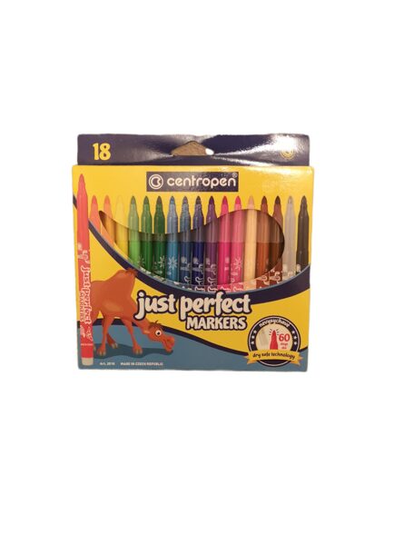 Flomasteriai "Just Perfekt" Centropen 18 spalvų