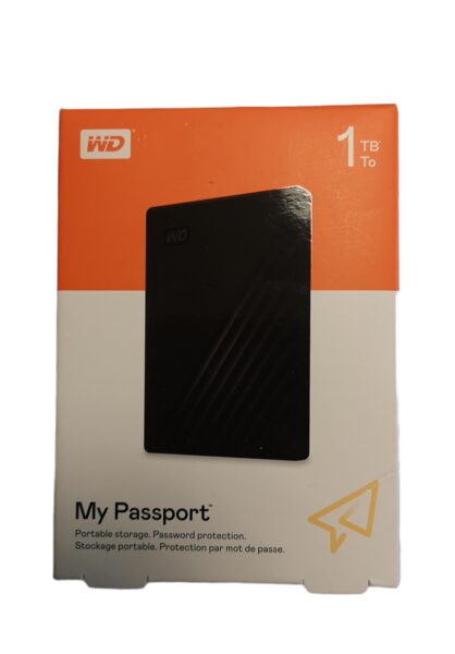 Išorinis kietasis diskas WD My Passport 1TB, USB 3.2, Juoda