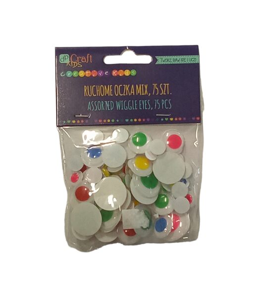 Dekoratyvinės akytės, MIX 75 vnt, spalvotos