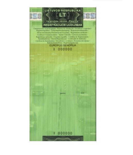 Plastikinis įdėklas autotransp. reg. liudijimui 110x230mm, skaidrus