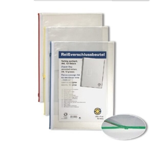 Dėklas dokumentams su užtrauktuku A5 "Office Point", skaidrus