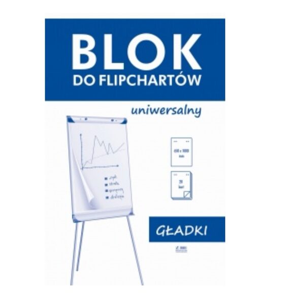 Bloknotas konferencijų stovams 64*90 cm , baltas, 20 lapų