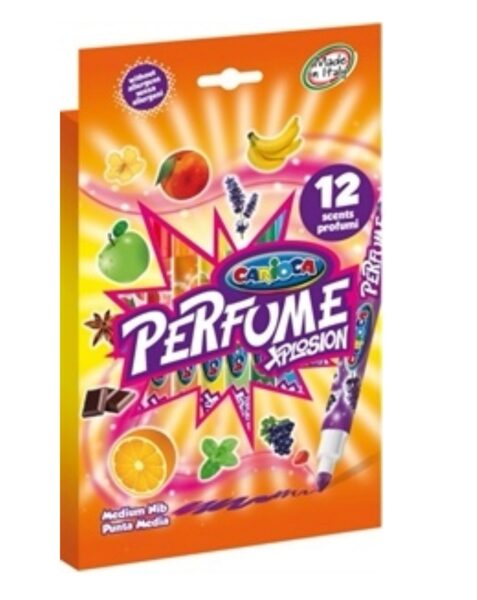 Flomasteriai kvepiantys "PERFUME XPLOSION" CARIOCA, 12 spalvų