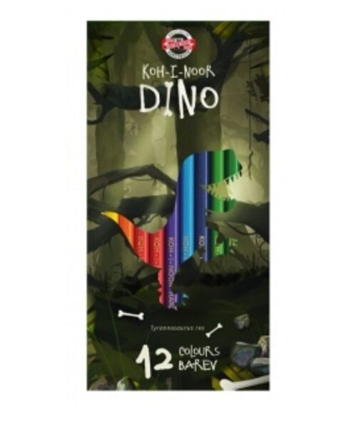 Spalvoti pieštukai "DINO" Koh-I-Noor, 12 spalvų