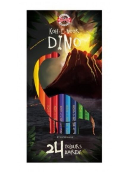 Spalvoti pieštukai "DINO" Koh-I-Noor, 24 spalvų