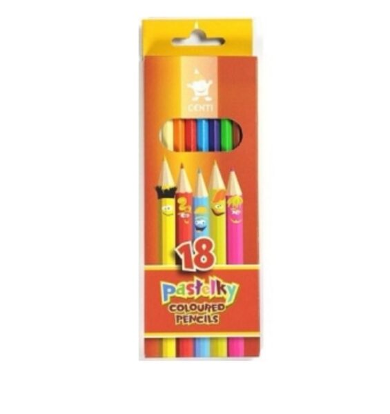 Spalvoti pieštukai CENTI Koh-I-Noor, 18 spalvų