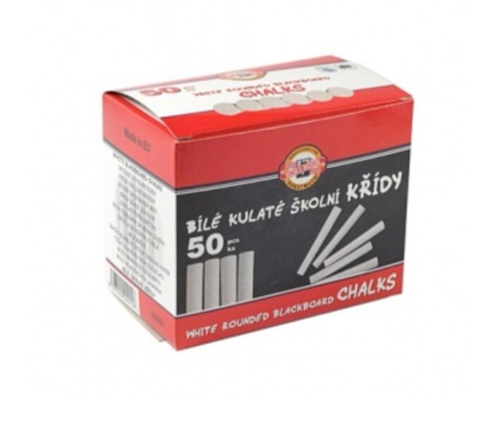 Kreida balta, apvali, 50 vnt.