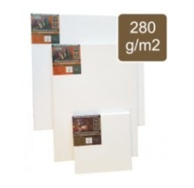 Drobė gruntuota ant porėmio, 280gr. medvilnė, 50x60 cm