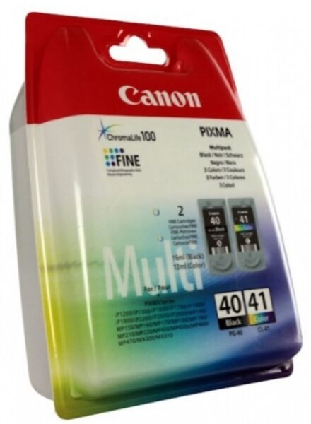Canon PG-40 / CL-41 kasečių rinkinys (0615B043), juoda ir trispalvė kasetė rašaliniams spausdintuvams