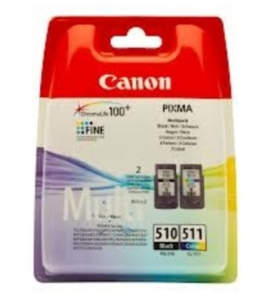 Canon PG-510/CL-511 kasečių rinkinys (2970B010), juoda ir trispalvė kasetė rašaliniams spausdintuvams