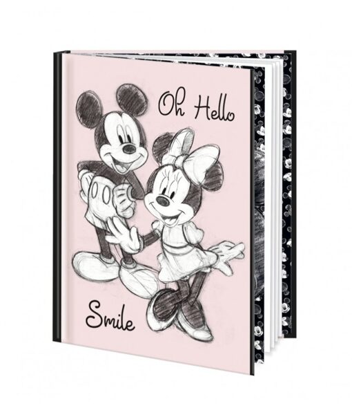 Užrašų knygutė "MIKKEY&MINNIE" 13.5x 17,5 cm, 48 lapų, kietas viršelis, balti lapai
