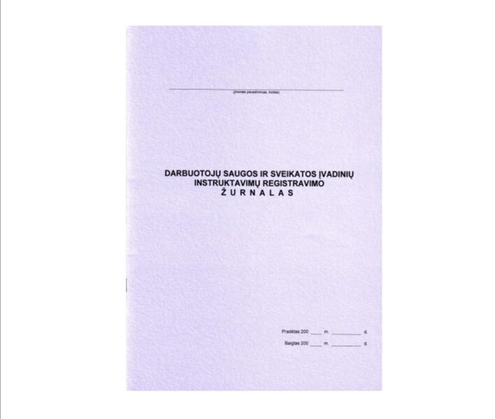 Darbuotojų saugos ir sveikatos įvadinių instruktavimų registracijos žurnalas