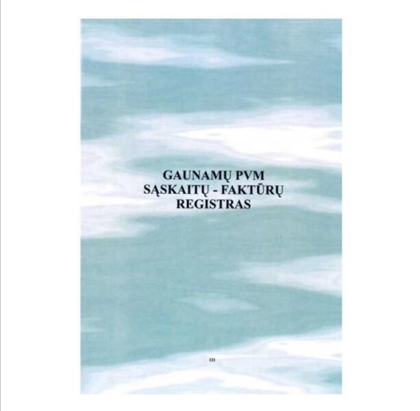 Gaunamų PVM sąskaitų-faktūrų registras. 36l