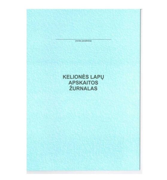 Kelionės lapų registravimo žurnalas